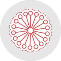 mimosa lijn sticker veelkleurig icoon vector