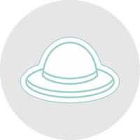 hoed lijn sticker veelkleurig icoon vector