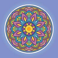 mandala kleurrijke liefdesblad illustraties vector