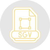 SVG lijn sticker veelkleurig icoon vector