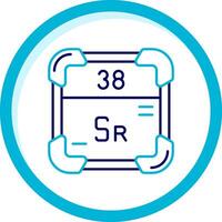 strontium twee kleur blauw cirkel icoon vector