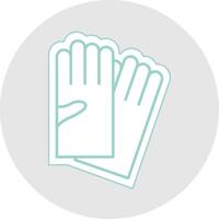 hand- handschoenen lijn sticker veelkleurig icoon vector