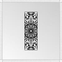 letter i met mandala bloem. decoratief ornament in etnische oosterse stijl. kleurboek pagina. vector