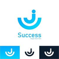 succes glimlach ontwerp logo mensen bereiken droom doel doel doorbraak zaken vooruitgang man pictogram element sjabloon adoptie en gemeenschapszorg teamwork vector