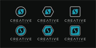 creatieve letter s logo ontwerp inspiratie vector