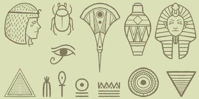 oude Egyptische ornament tribal. tribale kunst egyptische vintage etnische. vector
