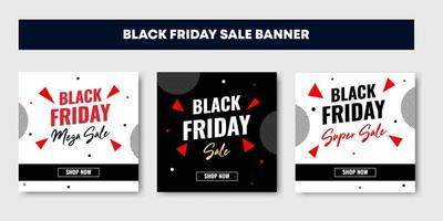 black friday social media postsjabloon, banneradvertentie vector