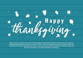 happy thanksgiving poster met herfstbladeren en bloemen vector