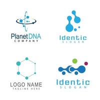 DNA-gen logo sjabloon vector symbool illustratie