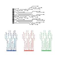 circuit logo sjabloon vector illustratie pictogram ontwerp