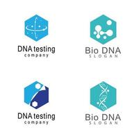 DNA-gen logo sjabloon vector symbool illustratie