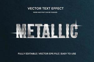 metalen vector teksteffect bewerkbaar