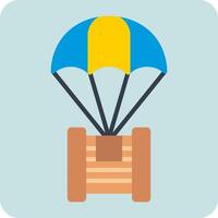 parachute vector pictogram