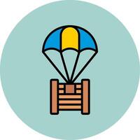 parachute vector pictogram