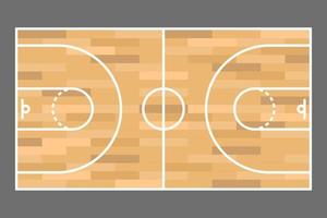basketbalveld illustratie. vector in plat ontwerp