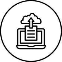 uploaden het dossier Aan wolk vector icoon