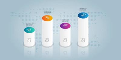 horizontale infographic presentatie vector