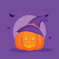 pompoen halloween karakter illustratie ontwerp vector