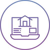 kopen huis online vector icoon