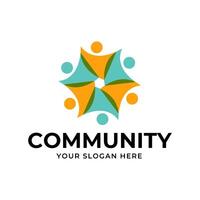 globaal gemeenschap logo icoon elementen sjabloon. gemeenschap menselijk logo sjabloon vector