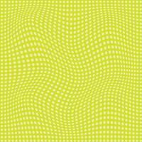 gemakkelijk abstract licht kleur polka punt golvend vervormen patroon Aan geel achtergrond vector