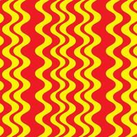 gemakkelijk abstract rood kleur verticaal lijn zig zag patroon Aan geel achtergrond vector