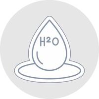 h2o lijn sticker veelkleurig icoon vector