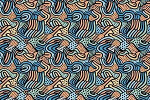een kleurrijk patroon met golvend lijnen vector