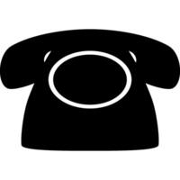 oud telefoon icoon zwart vector
