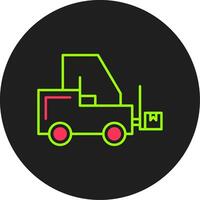 heftruck glyph cirkel icoon vector