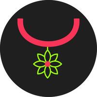 bloem ketting glyph cirkel icoon vector