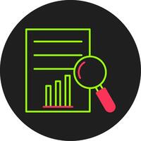 voorspelling analytics glyph cirkel icoon vector