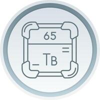 terbium lineair knop icoon vector