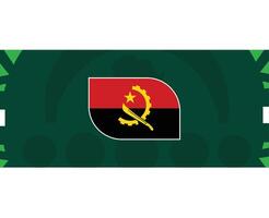 Angola embleem vlag Afrikaanse landen 2023 teams landen Afrikaanse Amerikaans voetbal symbool logo ontwerp vector illustratie
