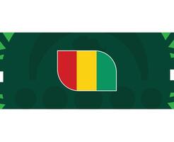 Guinea embleem vlag Afrikaanse landen 2023 teams landen Afrikaanse Amerikaans voetbal symbool logo ontwerp vector illustratie