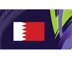 Bahrein vlag embleem Aziatisch landen 2023 teams landen Aziatisch Amerikaans voetbal symbool logo ontwerp vector illustratie