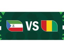 equatoriaal Guinea en Guinea vlag bij elkaar passen Afrikaanse landen 2023 embleem teams landen Afrikaanse Amerikaans voetbal symbool logo ontwerp vector illustratie
