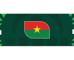 Burkina faso embleem vlag Afrikaanse landen 2023 teams landen Afrikaanse Amerikaans voetbal symbool logo ontwerp vector illustratie