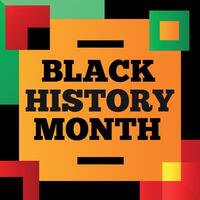 zwart geschiedenis maand achtergrond, poster, kaart. vector