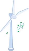 isometrische wind turbine vector