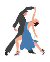 dansen stel, Mens en vrouw dans tango. illustratie, vector