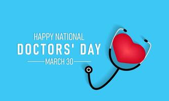 Internationale artsen dag. groet kaart, poster, folder en banier, achtergrond ontwerp met stethoscoop. vector