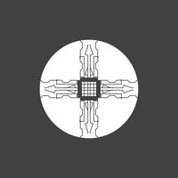 stroomkring kabel technologie logo vector sjabloon illustratie