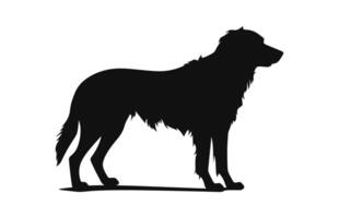 alabai hond vector zwart silhouet geïsoleerd Aan een wit achtergrond