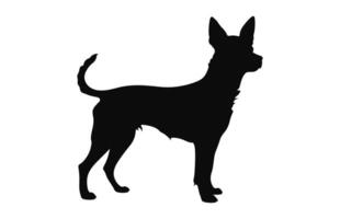 Portugees podengo hond zwart silhouet vector geïsoleerd Aan een wit achtergrond