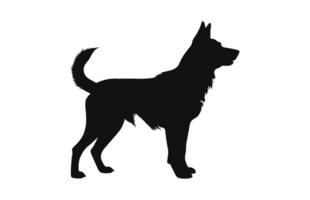 alabai hond vector zwart silhouet geïsoleerd Aan een wit achtergrond