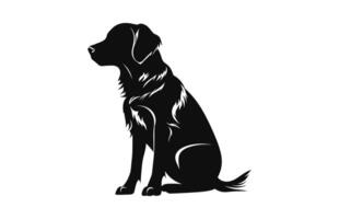 een hond zwart silhouet vector geïsoleerd Aan een wit achtergrond