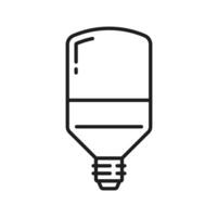 buisvormig licht lamp, LED lamp lijn icoon of symbool vector