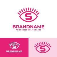brief s oog logo, geschikt voor bedrijf verwant naar visie, spion, optisch, of oog met eerste s vector