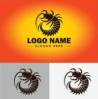 oorworm logo vector kunst icoon grafiek voor bedrijf merk icoon oorworm logo sjabloon